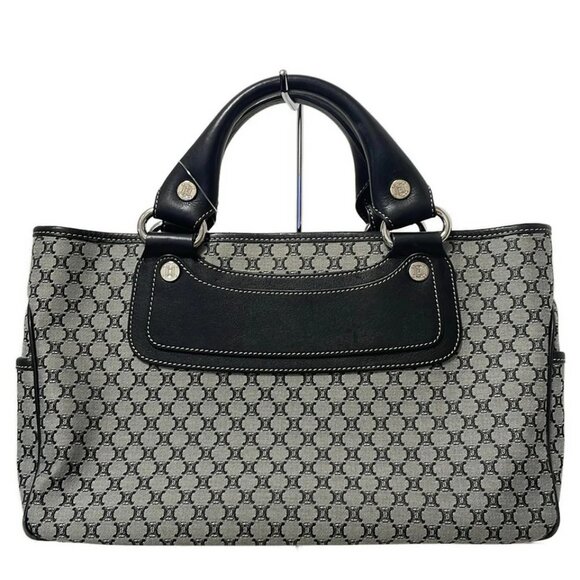 CELINE Macadam pattern, Boogie Bag -Light gray Black Jacquard Leather 516-081125 - Picture 1 of 8